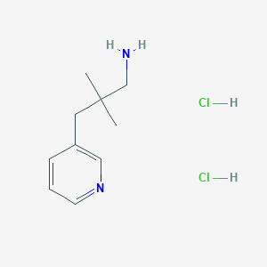 molecular formula C10H18Cl2N2 B2559755 2,2-Dimethyl-3-(pyridin-3-yl)propan-1-amine dihydrochloride CAS No. 1439903-07-7