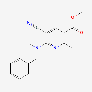 molecular formula C17H17N3O2 B2559758 Methyl 6-[benzyl(methyl)amino]-5-cyano-2-methylpyridine-3-carboxylate CAS No. 306979-95-3