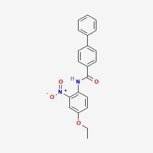 molecular formula C21H18N2O4 B2559762 N-(4-ethoxy-2-nitrophenyl)-[1,1'-biphenyl]-4-carboxamide CAS No. 303796-99-8