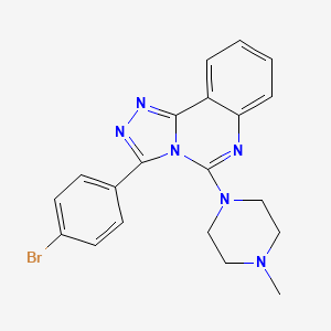 molecular formula C20H19BrN6 B2559763 3-(4-Bromophenyl)-5-(4-methylpiperazino)[1,2,4]triazolo[4,3-c]quinazoline CAS No. 129177-23-7