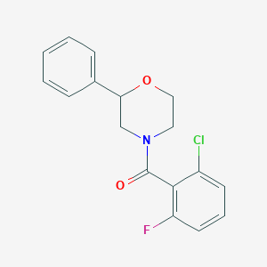 molecular formula C17H15ClFNO2 B2559779 (2-Chloro-6-fluorophenyl)(2-phenylmorpholino)methanone CAS No. 946291-86-7