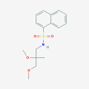 molecular formula C16H21NO4S B2559799 N-(2,3-二甲氧基-2-甲基丙基)萘-1-磺酰胺 CAS No. 2034332-07-3