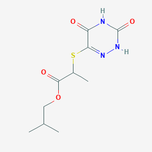 molecular formula C10H15N3O4S B255980 Isobutyl 2-((3,5-dioxo-2,3,4,5-tetrahydro-1,2,4-triazin-6-YL)thio)propanoate 