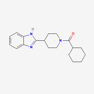 molecular formula C19H25N3O B2559809 [4-(1H-Benzoimidazol-2-yl)-piperidin-1-yl]-cyclohexyl-methanone CAS No. 836691-52-2