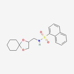 N-(1,4-dioxaspiro[4.5]decan-2-ylmethyl)naphthalene-1-sulfonamide