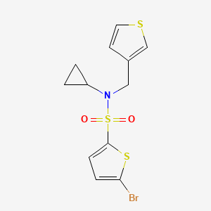 5-bromo-N-cyclopropyl-N-(thiophen-3-ylmethyl)thiophene-2-sulfonamide