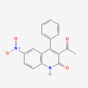 3-acetyl-6-nitro-4-phenylquinolin-2(1H)-one