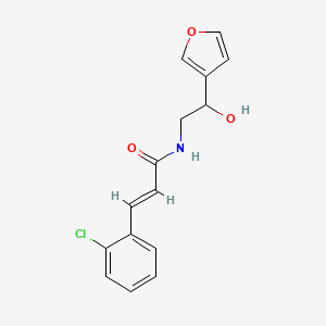 molecular formula C15H14ClNO3 B2559848 (E)-3-(2-氯苯基)-N-(2-(呋喃-3-基)-2-羟乙基)丙烯酰胺 CAS No. 1396890-69-9