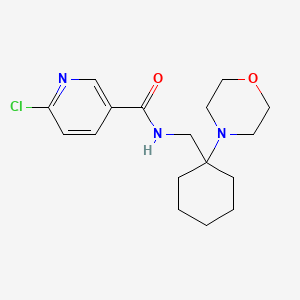 molecular formula C17H24ClN3O2 B2559867 6-chloro-N-{[1-(morpholin-4-yl)cyclohexyl]methyl}pyridine-3-carboxamide CAS No. 1090848-65-9