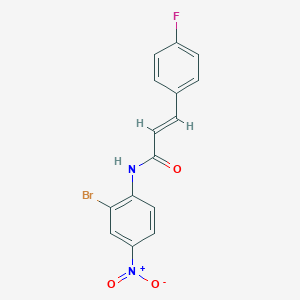 molecular formula C15H10BrFN2O3 B255987 N-(2-bromo-4-nitrophenyl)-3-(4-fluorophenyl)acrylamide 