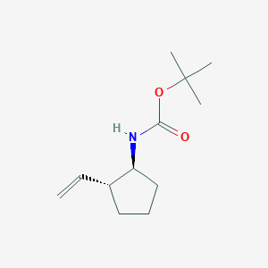 molecular formula C12H21NO2 B2559881 N-Boc-(+/-)-trans-2-vinyl-cyclopentyl-amine CAS No. 1335031-47-4