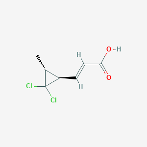 (E)-3-[(1R,3R)-2,2-Dichloro-3-methylcyclopropyl]prop-2-enoic acid