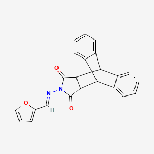 (9s,10s)-13-((E)-(furan-2-ylmethylene)amino)-10,11-dihydro-9H-9,10-[3,4]epipyrroloanthracene-12,14(13H,15H)-dione