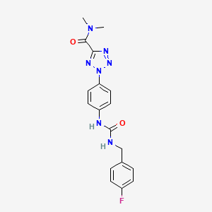 2-(4-(3-(4-fluorobenzyl)ureido)phenyl)-N,N-dimethyl-2H-tetrazole-5-carboxamide