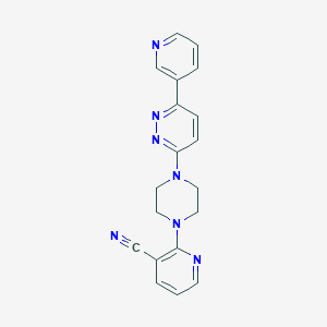 2-[4-(6-Pyridin-3-ylpyridazin-3-yl)piperazin-1-yl]pyridine-3-carbonitrile