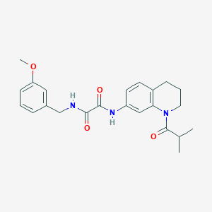 molecular formula C23H27N3O4 B2559902 N1-(1-异丁酰-1,2,3,4-四氢喹啉-7-基)-N2-(3-甲氧基苄基)草酰胺 CAS No. 941893-91-0