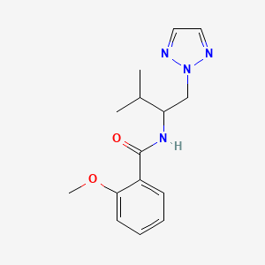 molecular formula C15H20N4O2 B2559908 2-甲氧基-N-(3-甲基-1-(2H-1,2,3-三唑-2-基)丁烷-2-基)苯甲酰胺 CAS No. 2034549-74-9
