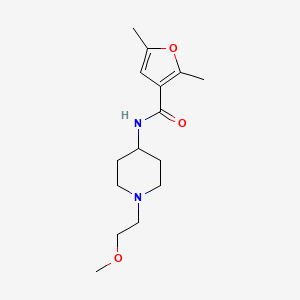molecular formula C15H24N2O3 B2559911 N-(1-(2-methoxyethyl)piperidin-4-yl)-2,5-dimethylfuran-3-carboxamide CAS No. 1421530-53-1
