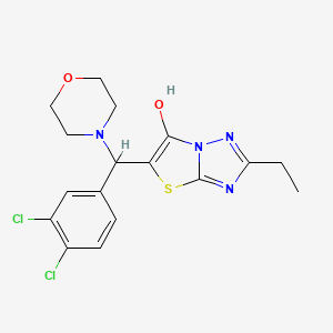 molecular formula C17H18Cl2N4O2S B2559916 5-((3,4-Dichlorophenyl)(morpholino)methyl)-2-ethylthiazolo[3,2-b][1,2,4]triazol-6-ol CAS No. 886910-15-2