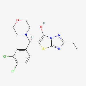 molecular formula C17H18Cl2N4O2S B2559916 5-((3,4-ジクロロフェニル)(モルフォリノ)メチル)-2-エチルチアゾロ[3,2-b][1,2,4]トリアゾール-6-オール CAS No. 886910-15-2