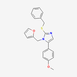 2-(benzylthio)-1-(furan-2-ylmethyl)-5-(4-methoxyphenyl)-1H-imidazole