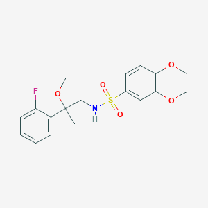 N-(2-(2-fluorophenyl)-2-methoxypropyl)-2,3-dihydrobenzo[b][1,4]dioxine-6-sulfonamide
