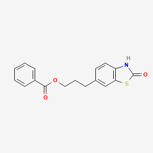 molecular formula C17H15NO3S B2559943 3-(2-Oxo-2,3-dihydrobenzo[d]thiazol-6-yl)propyl benzoate CAS No. 1350296-22-8