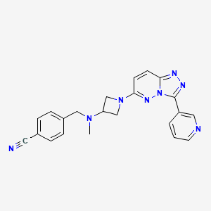 4-[[Methyl-[1-(3-pyridin-3-yl-[1,2,4]triazolo[4,3-b]pyridazin-6-yl)azetidin-3-yl]amino]methyl]benzonitrile