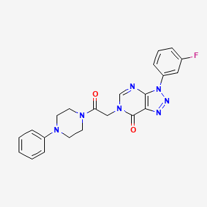 B2559949 3-(3-fluorophenyl)-6-(2-oxo-2-(4-phenylpiperazin-1-yl)ethyl)-3H-[1,2,3]triazolo[4,5-d]pyrimidin-7(6H)-one CAS No. 872590-49-3