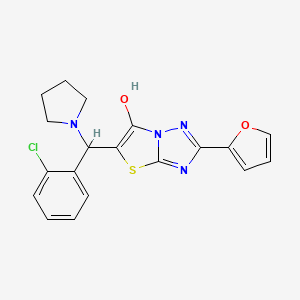 5-((2-Chlorophenyl)(pyrrolidin-1-yl)methyl)-2-(furan-2-yl)thiazolo[3,2-b][1,2,4]triazol-6-ol