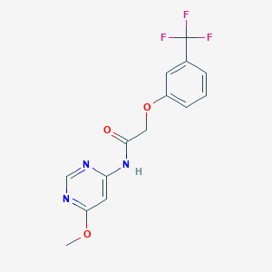 molecular formula C14H12F3N3O3 B2559965 N-(6-methoxypyrimidin-4-yl)-2-(3-(trifluoromethyl)phenoxy)acetamide CAS No. 1396706-98-1