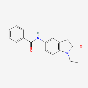 molecular formula C17H16N2O2 B2559967 N-(1-乙基-2-氧代吲哚啉-5-基)苯甲酰胺 CAS No. 921837-58-3