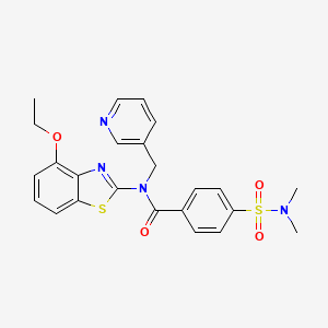 molecular formula C24H24N4O4S2 B2559969 4-(N,N-dimethylsulfamoyl)-N-(4-ethoxybenzo[d]thiazol-2-yl)-N-(pyridin-3-ylmethyl)benzamide CAS No. 895007-72-4
