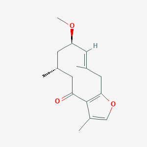 molecular formula C16H22O3 B2559981 [(1(10)E,2R,4R)]-2-甲氧基-8,12-环氧格玛克拉-1(10),7,11-三烯-6-酮 CAS No. 75412-95-2