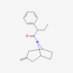 molecular formula C18H23NO B2559982 1-((1R,5S)-3-methylene-8-azabicyclo[3.2.1]octan-8-yl)-2-phenylbutan-1-one CAS No. 2319786-81-5