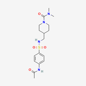 4-((4-acetamidophenylsulfonamido)methyl)-N,N-dimethylpiperidine-1-carboxamide