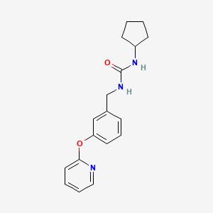molecular formula C18H21N3O2 B2559986 1-环戊基-3-(3-(吡啶-2-氧基)苄基)脲 CAS No. 1448047-54-8