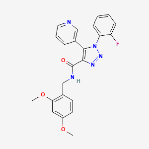 molecular formula C23H20FN5O3 B2559997 1-methyl-7-pyridin-3-yl-3-(4-vinylbenzyl)pyrimido[4,5-d]pyrimidine-2,4(1H,3H)-dione CAS No. 1251597-59-7