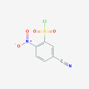 molecular formula C7H3ClN2O4S B2560011 5-氰基-2-硝基苯磺酰氯 CAS No. 1567011-27-1