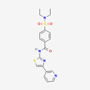 molecular formula C19H20N4O3S2 B2560017 4-(N,N-二乙基氨基磺酰基)-N-(4-(吡啶-3-基)噻唑-2-基)苯甲酰胺 CAS No. 477544-80-2