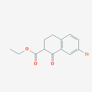 molecular formula C13H13BrO3 B2560018 ethyl 7-bromo-1-oxo-3,4-dihydro-2H-naphthalene-2-carboxylate CAS No. 914262-72-9