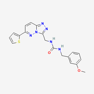 molecular formula C19H18N6O2S B2560023 1-(3-Methoxybenzyl)-3-((6-(thiophen-2-yl)-[1,2,4]triazolo[4,3-b]pyridazin-3-yl)methyl)urea CAS No. 1904020-66-1