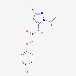 molecular formula C15H18ClN3O2 B2560024 2-(4-chlorophenoxy)-N-(1-isopropyl-3-methyl-1H-pyrazol-5-yl)acetamide CAS No. 1171754-26-9