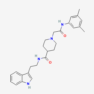 molecular formula C26H32N4O2 B2560030 N-(2-(1H-indol-3-yl)ethyl)-1-(2-((3,5-dimethylphenyl)amino)-2-oxoethyl)piperidine-4-carboxamide CAS No. 941969-79-5