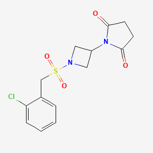 1-(1-((2-Chlorobenzyl)sulfonyl)azetidin-3-yl)pyrrolidine-2,5-dione