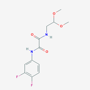 molecular formula C12H14F2N2O4 B2560036 N-(3,4-difluorophenyl)-N'-(2,2-dimethoxyethyl)ethanediamide CAS No. 920390-64-3