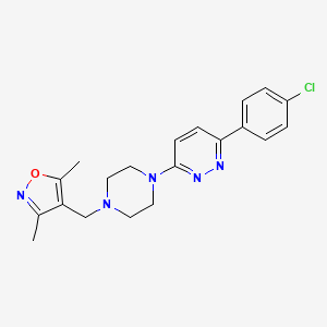 4-[[4-[6-(4-Chlorophenyl)pyridazin-3-yl]piperazin-1-yl]methyl]-3,5-dimethyl-1,2-oxazole