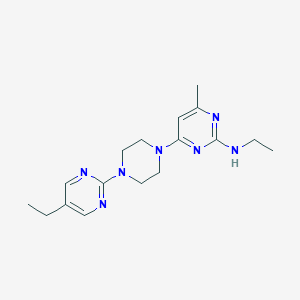 molecular formula C17H25N7 B2560046 N-Ethyl-4-[4-(5-ethylpyrimidin-2-yl)piperazin-1-yl]-6-methylpyrimidin-2-amine CAS No. 2415490-95-6