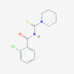 molecular formula C13H15ClN2OS B256006 2-chloro-N-(1-piperidinylcarbothioyl)benzamide 