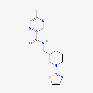 5-methyl-N-((1-(thiazol-2-yl)piperidin-3-yl)methyl)pyrazine-2-carboxamide